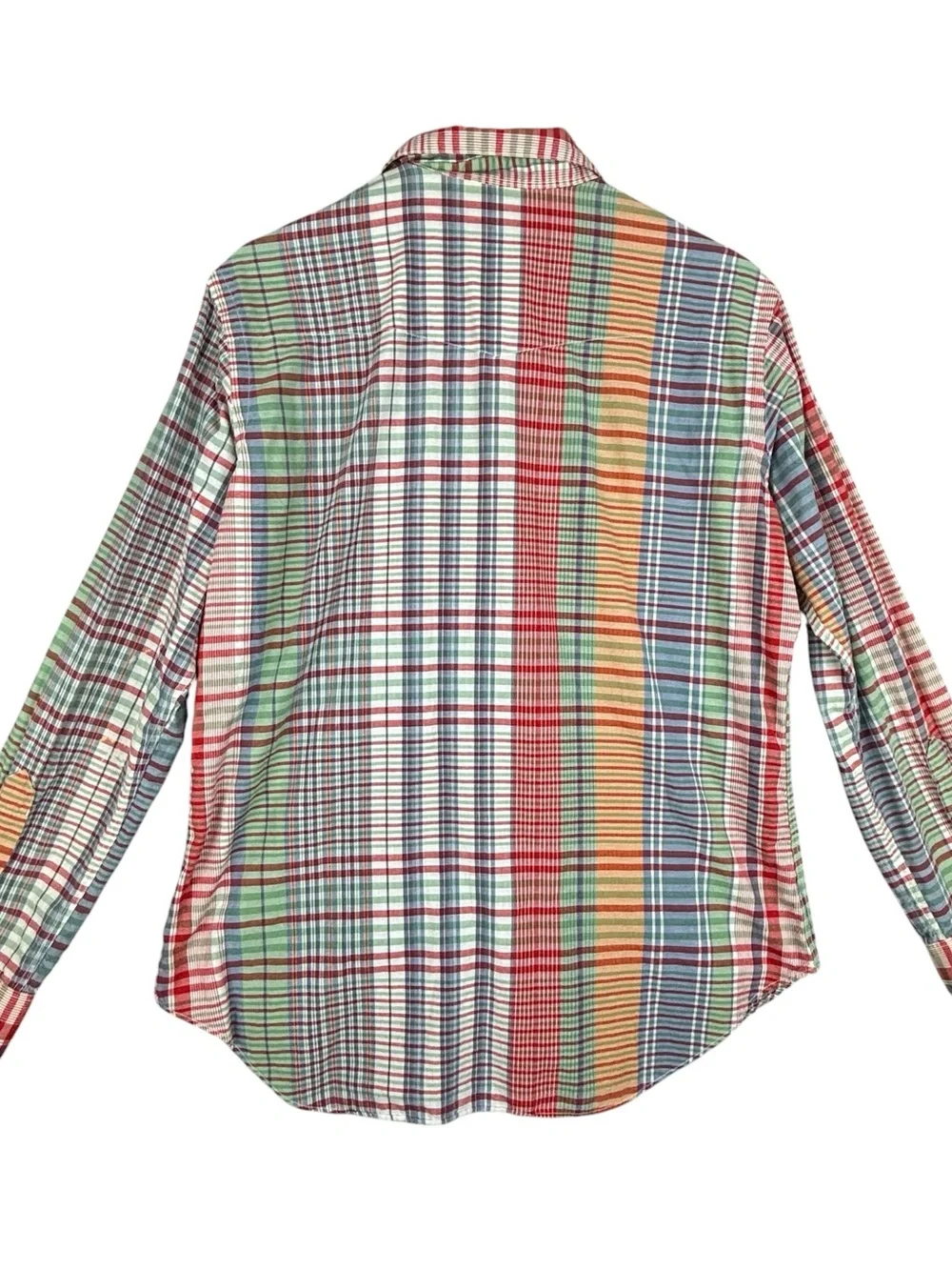 Polo Ralph Lauren Vintage‎ Classic Western Shirt Plaid Pearl Snap Mens Medium